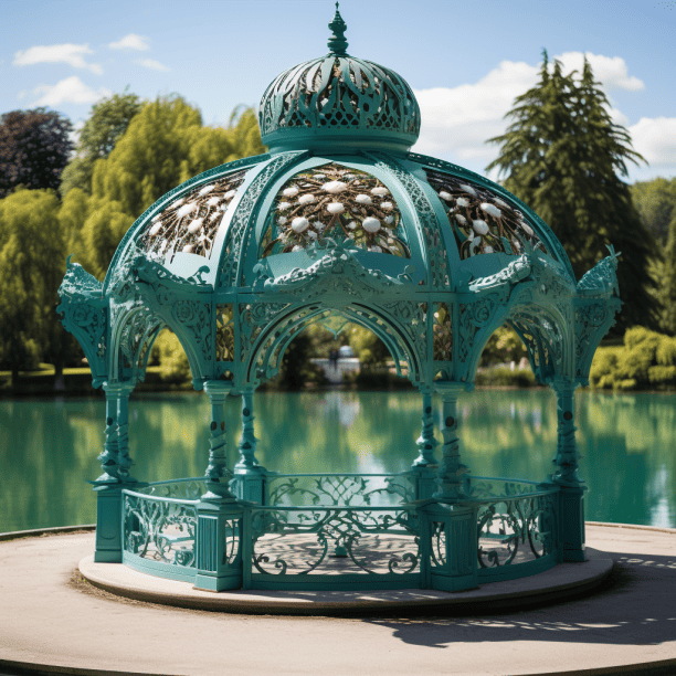 Kiosque en beton cire