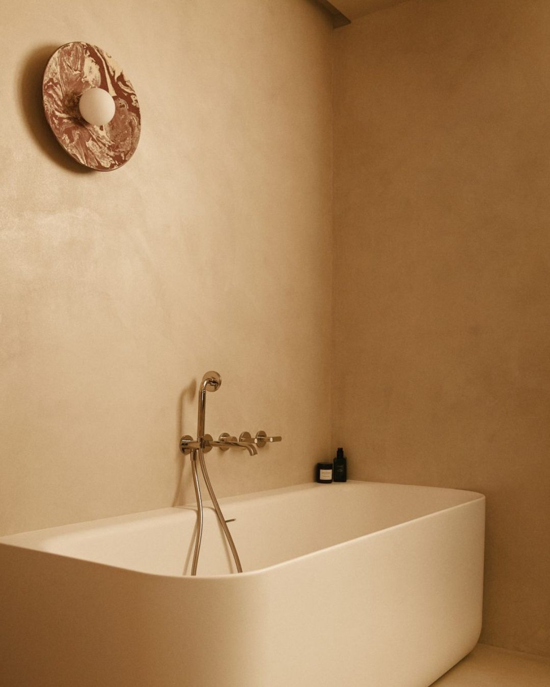 salle de bain béton ciré corde