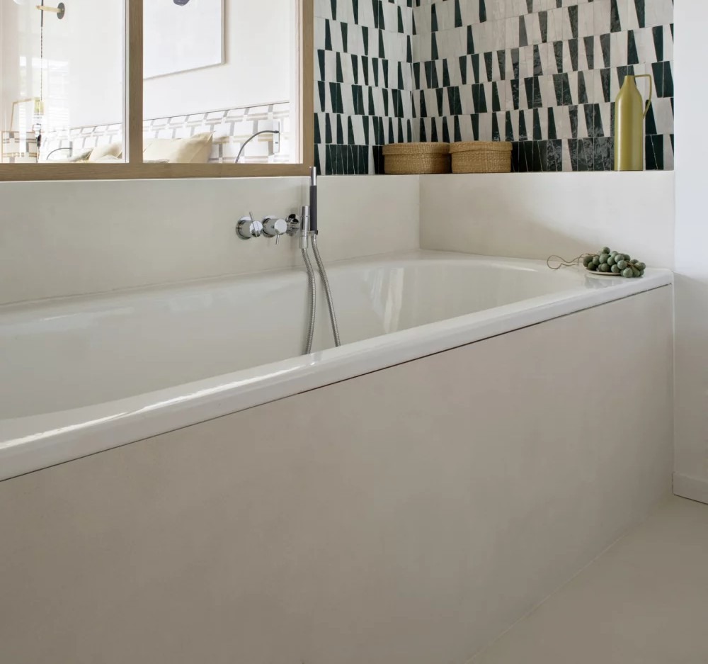 Baignoire en béton ciré sans joints
